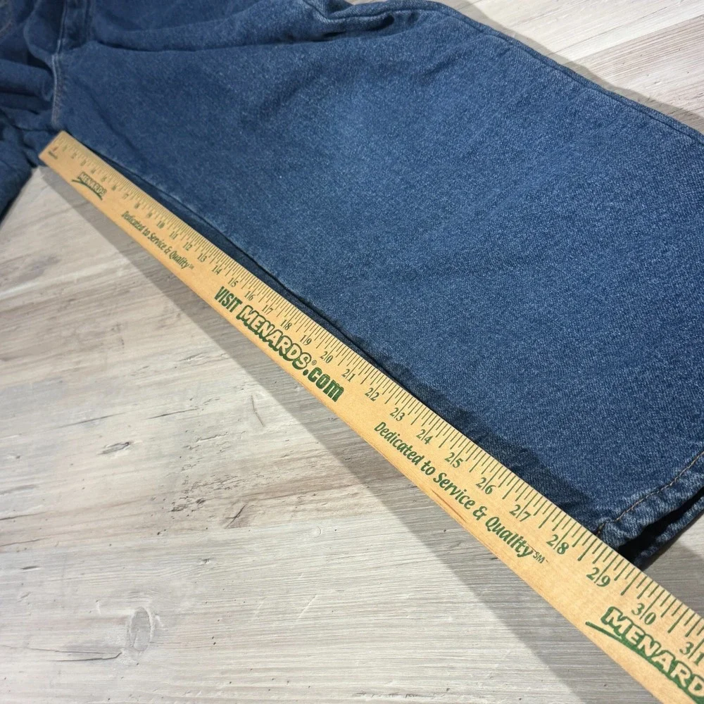 VTG LL Bean Jeans Women's 16 Red Flannel Lined Cozy Outdoor Barn Chore